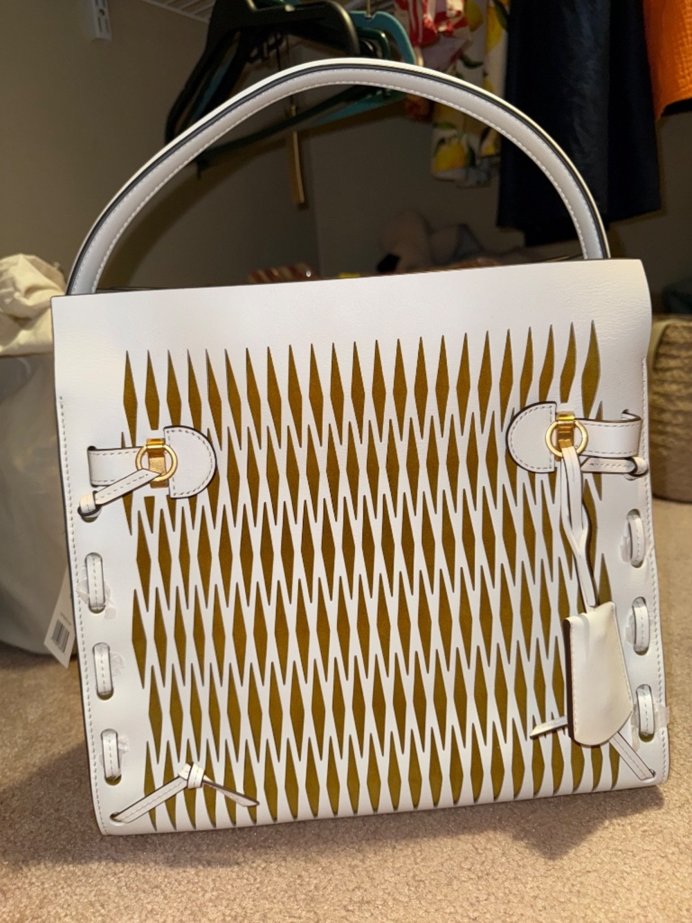 Tory Burch NWT Large Lee Radziwill Cut-Out double bag - Picture 3 of 7